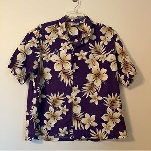 Pacific Legend Shirt XL Purple Mens Casual Floral Beach Hawaiian Aloha Made USA